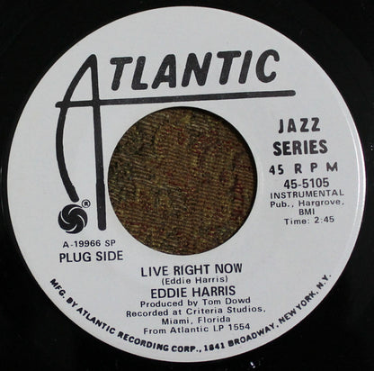 Eddie Harris : Live Right Now / Really (7", Promo)