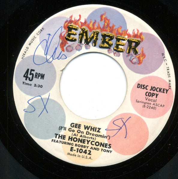 The Honeycones : Gee Whiz (I'll Go On Dreamin') / Rockin' In The Knees (7", Single, Promo)