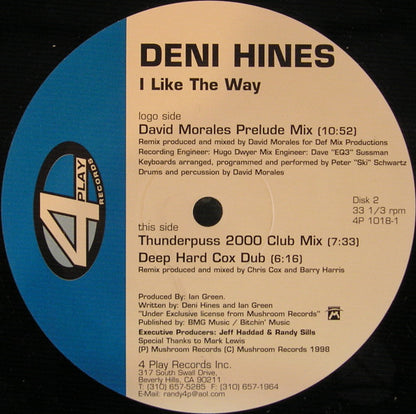 Deni Hines : I Like The Way (2x12")