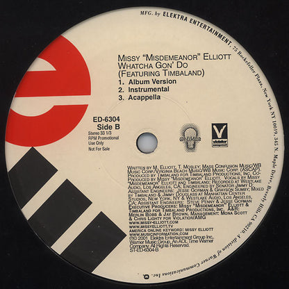 Missy Elliott Featuring Ludacris And Trina : One Minute Man / Whatcha Gon’ Do (12", Single, Promo)