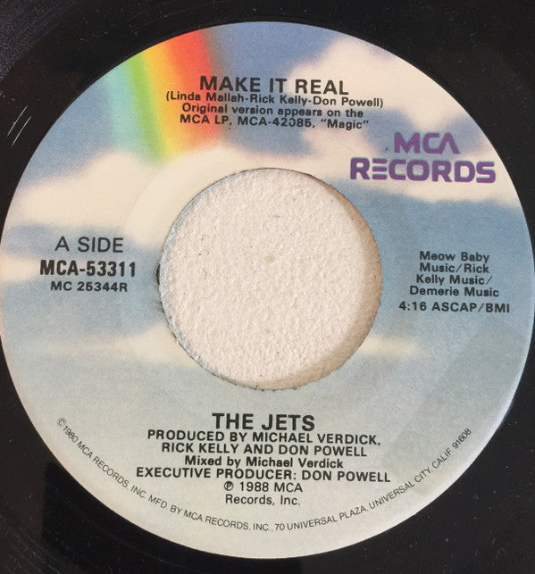 The Jets : Make It Real (7", Single, Glo)