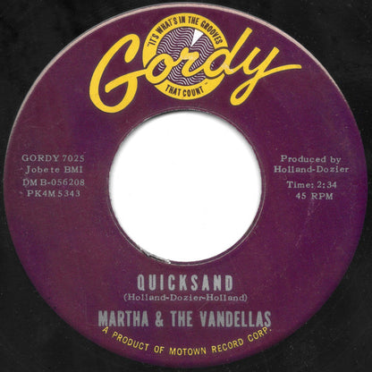 Martha Reeves & The Vandellas : Quicksand / Darling, I Hum Our Song (7", Single, Roc)