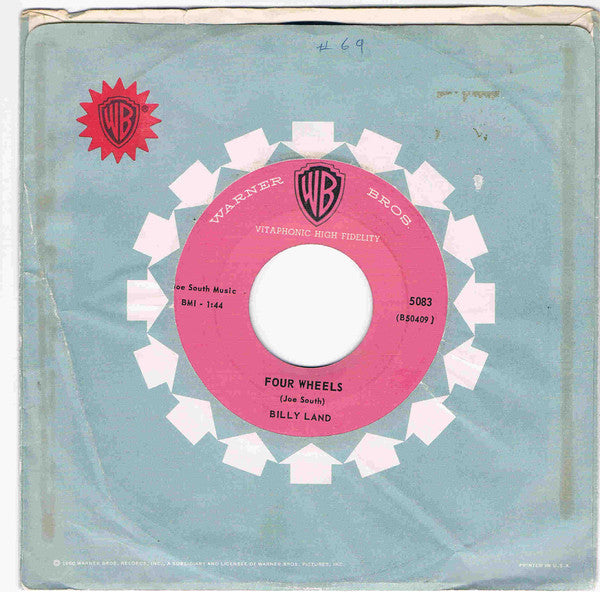 Billy Land : Four Wheels (7", Single)