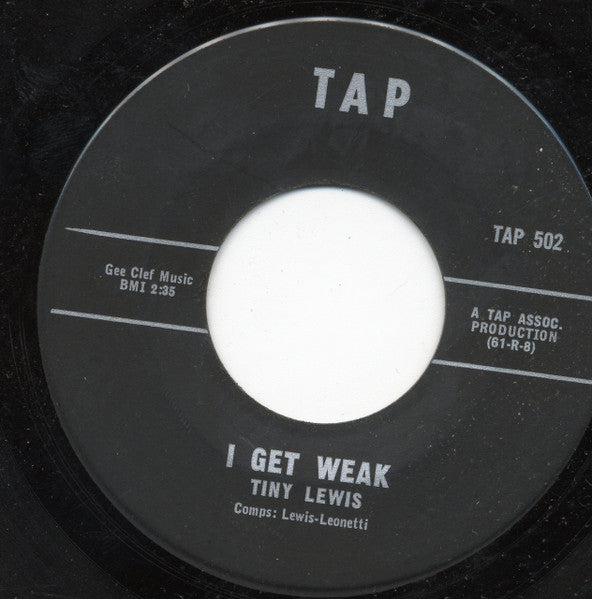 Tiny Lewis : Too Much Rockin / I Get Weak (7", Single)
