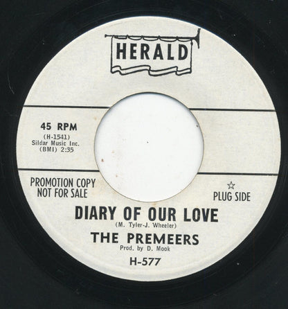 The Premeers : Diary Of Our Love (7", Promo)