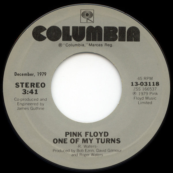 Pink Floyd : Another Brick In The Wall (Part II) / One Of My Turns (7", Single, RE, Styrene, Pit)