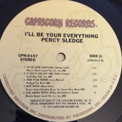 Percy Sledge : I'll Be Your Everything (LP, Album, RE)