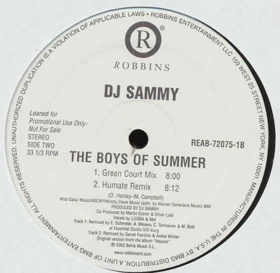 DJ Sammy : The Boys Of Summer (12", Promo)