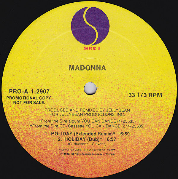 Madonna : Holiday / Over And Over (12", Promo)