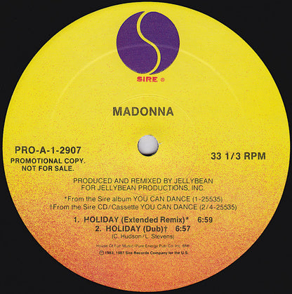 Madonna : Holiday / Over And Over (12", Promo)