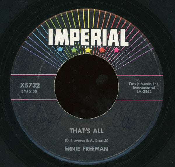 Ernie Freeman : That's All (7", Single)