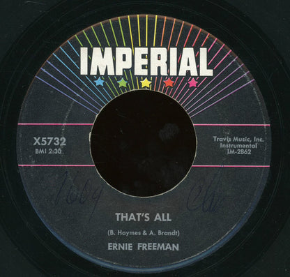Ernie Freeman : That's All (7", Single)