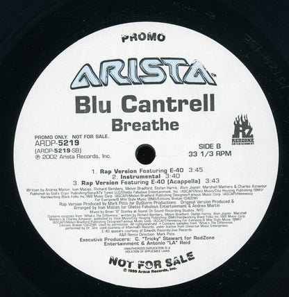 Blu Cantrell : Breathe (12", Single, Promo)