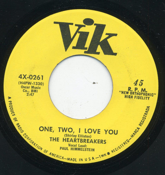 The Heartbreakers (6) : One, Two, I Love You (7", Single, Unofficial)