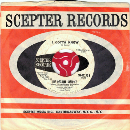 The Red-Lite District : Mr. Feelgood / I Gotta Know (7", Single, Promo, Styrene)