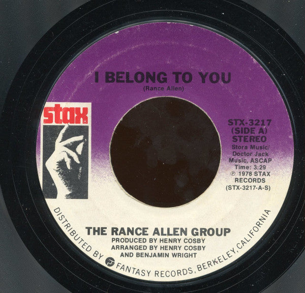The Rance Allen Group : I Belong To You / The Wheel Of Life (7", Styrene)