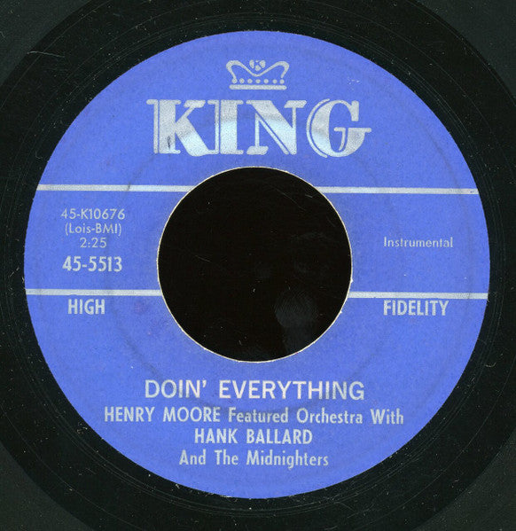 Henry Moore Featured Orchestra With Hank Ballard & The Midnighters : Doin' Everything / The Big Frog (7")