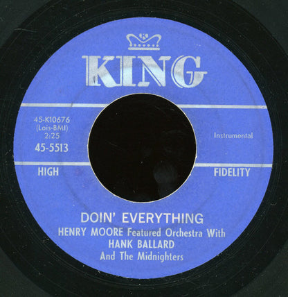 Henry Moore Featured Orchestra With Hank Ballard & The Midnighters : Doin' Everything / The Big Frog (7")