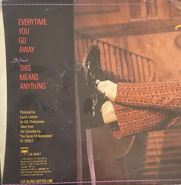 Paul Young : Everytime You Go Away (7", Single, Styrene, Pit)