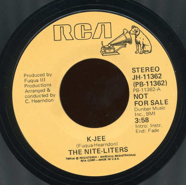 The Nite-Liters : K-Jee (7", Mono, Promo, RE, Styrene)