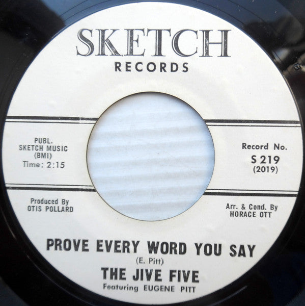 The Jive Five : Prove Every Word You Say / United (7")