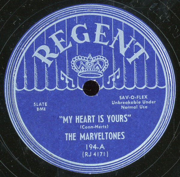 The Marveltones : My Heart Is Yours / So (It's Over) (10")