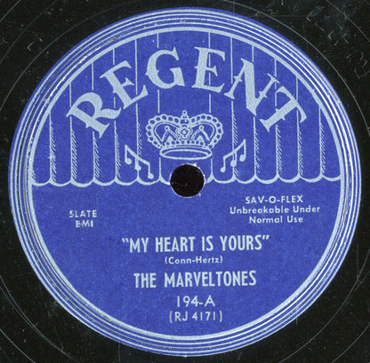 The Marveltones : My Heart Is Yours / So (It's Over) (10")