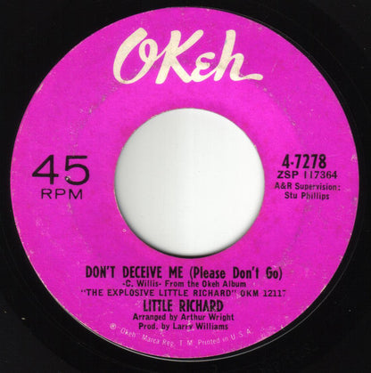 Little Richard : Don't Deceive Me (Please Don't Go) (7", Single, Styrene)