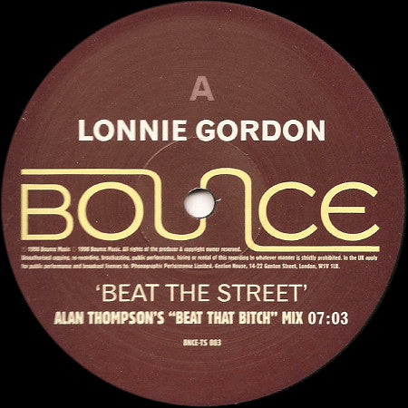Lonnie Gordon : Beat The Street (12")
