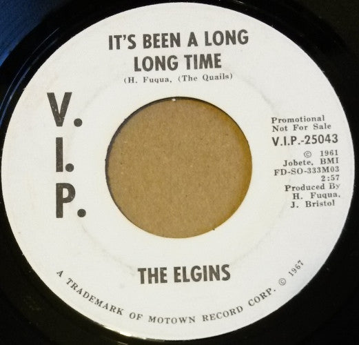 The Elgins : It's Been A Long Long Time (7", Single, Promo)
