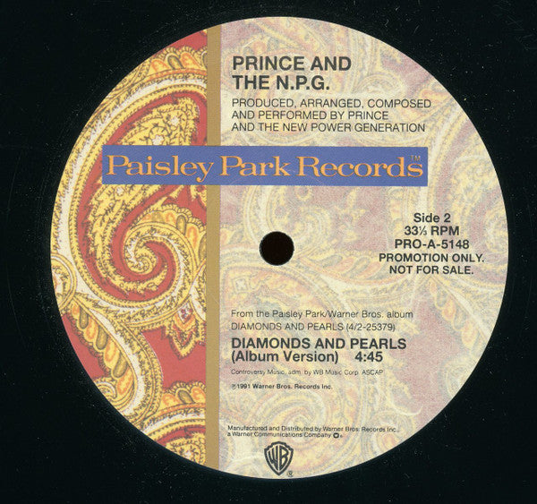 Prince And The New Power Generation : Diamonds And Pearls (12", Single, Promo)