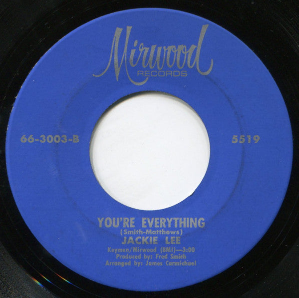 Jackie Lee : Would You Believe / You're Everything (7", Single)