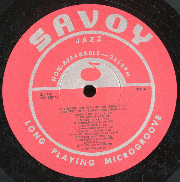 Fats Navarro : Fats Bud-Klook-Sonny-Kinney (Memorial Album Number One) (LP, Album, Mono, RE, RM)