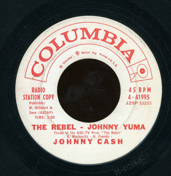 Johnny Cash : The Rebel - Johnny Yuma / Forty Shades Of Green (7", Promo)