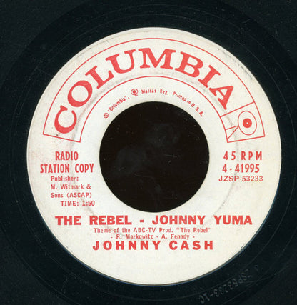 Johnny Cash : The Rebel - Johnny Yuma / Forty Shades Of Green (7", Promo)
