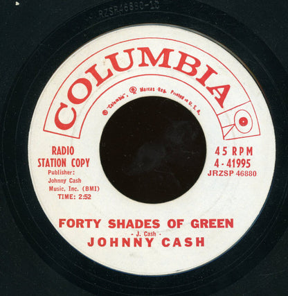 Johnny Cash : The Rebel - Johnny Yuma / Forty Shades Of Green (7", Promo)