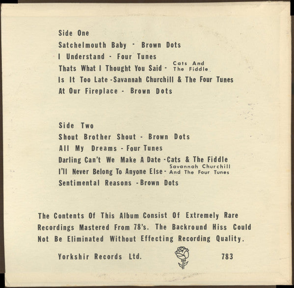 Various : Vocal Groups 1940’s And 1950’s Collectors Series: Volume Three (LP, Comp, Mono)
