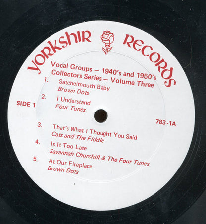 Various : Vocal Groups 1940’s And 1950’s Collectors Series: Volume Three (LP, Comp, Mono)