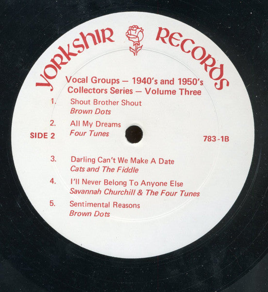 Various : Vocal Groups 1940’s And 1950’s Collectors Series: Volume Three (LP, Comp, Mono)