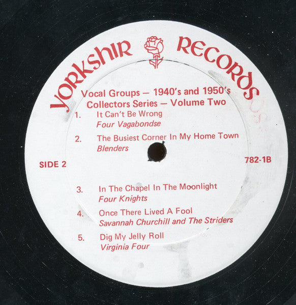 Various : Vocal Groups 1940’s And 1950’s Collectors Series: Volume Two (LP, Comp, Mono)