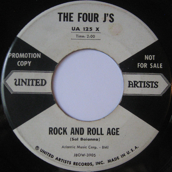 The Four J's : Rock And Roll Age / Be Nice, Don't Fight (7", Promo)