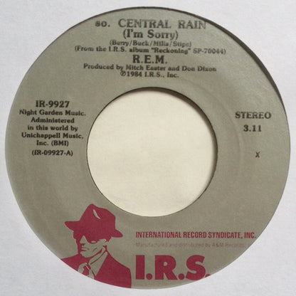 R.E.M. : S. Central Rain (I'm Sorry) (7", Single, Styrene, Pur)