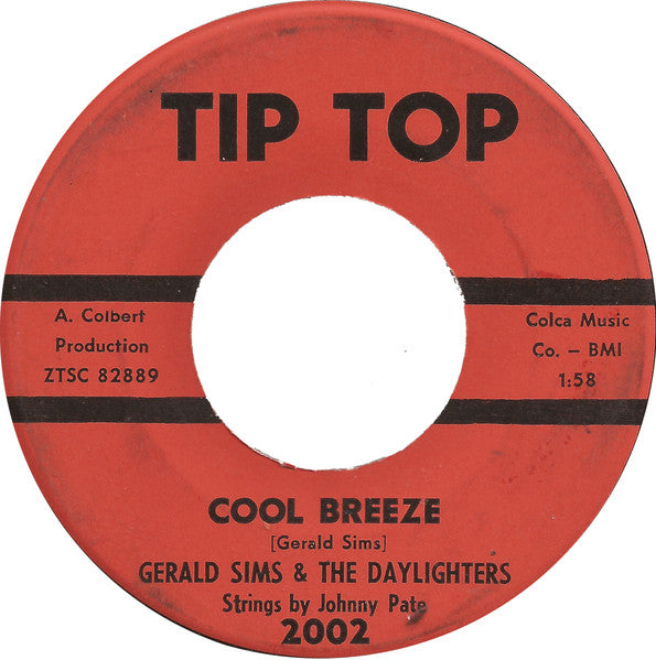 Gerald Sims & The Daylighters : Cool Breeze / Baby I Love You (7", Single)