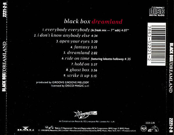 Black Box : Dreamland (CD, Album, Lon)