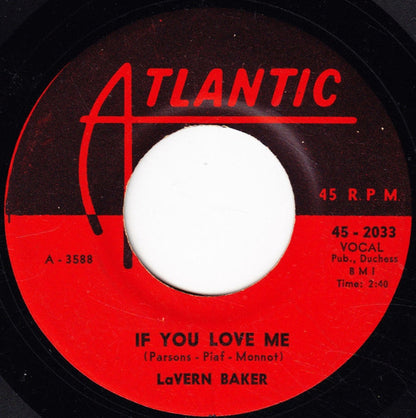 Lavern Baker : So High So Low / If You Love Me (7")