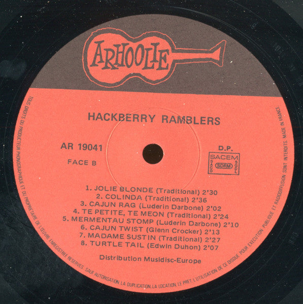 Hackberry Ramblers : Louisiana Cajun Music (LP, Album, RE)