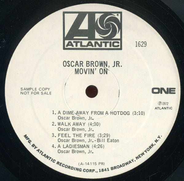 Oscar Brown Jr. : Movin' On (LP, Mono, Promo, PR)