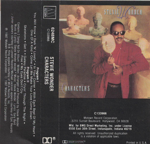 Stevie Wonder : Characters (Cass, Album, Club, Dol)