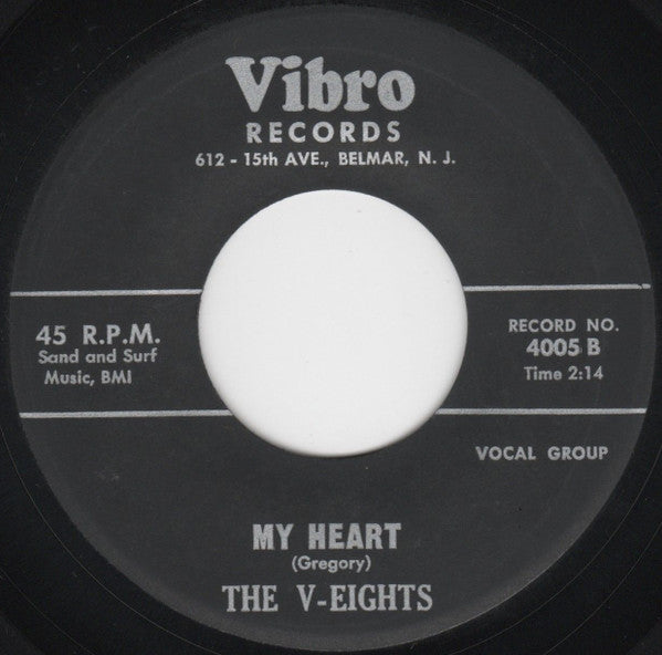 The V-Eights : Papa's Yellow Tie / My Heart (7", Single)