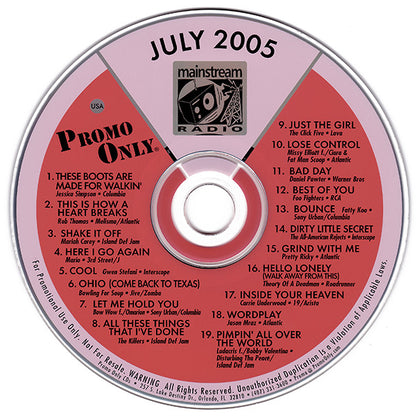 Various : Promo Only Mainstream Radio: July 05 (CD, Comp, Promo)